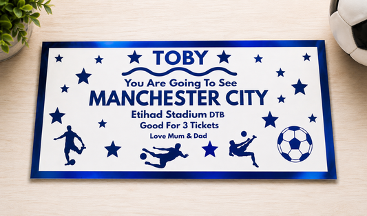 Personalised Foil Football Ticket