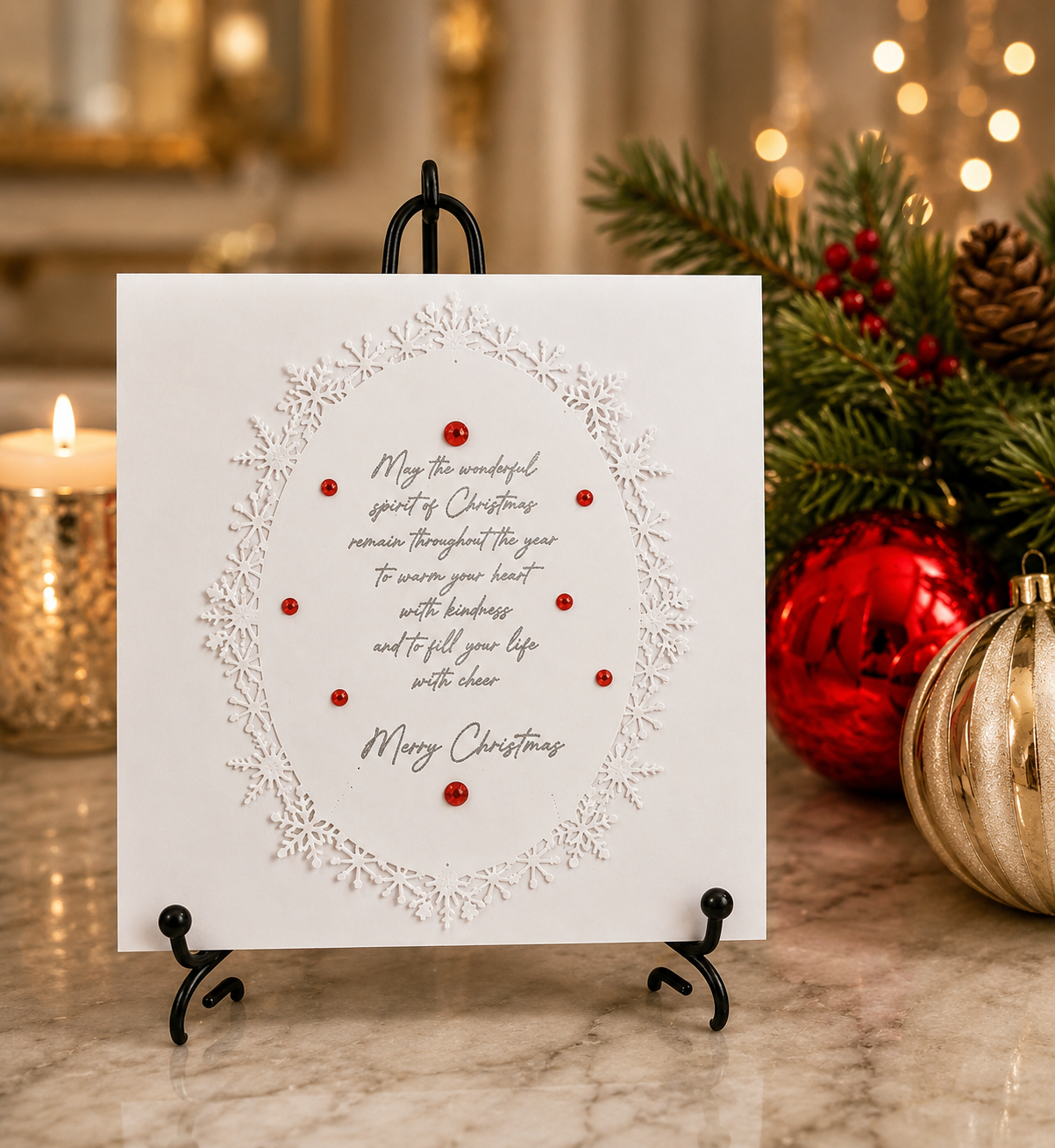 Personalised 3D Luxury Boxed Christmas Shaker Card | Santa Post Box Snow Globe | Any Relation | Handmade 8x8