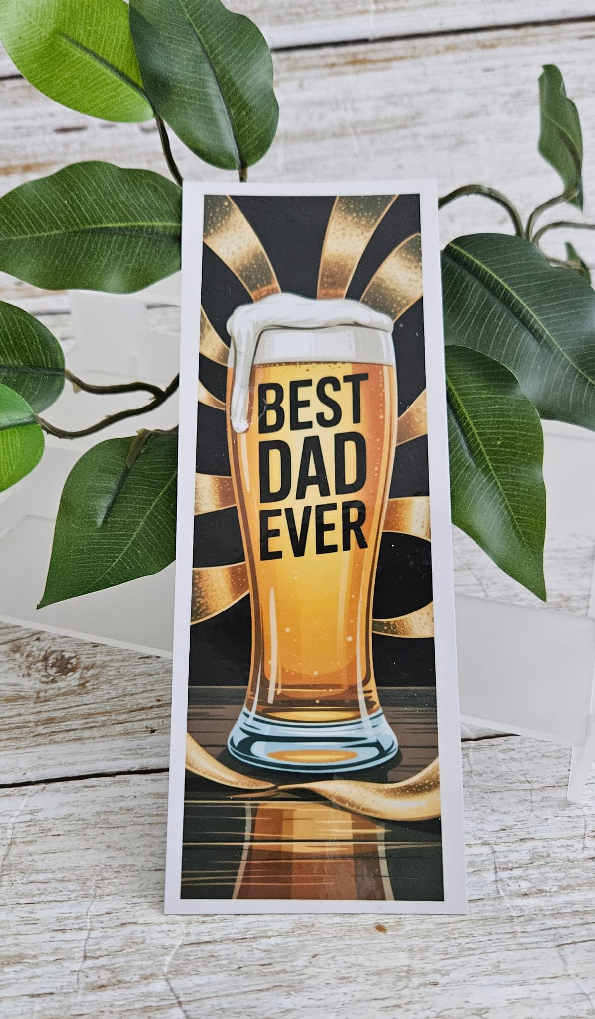 πΊ "Best Dad Ever" Laminated Bookmark β Ideal Father's Day & Birthday Gift