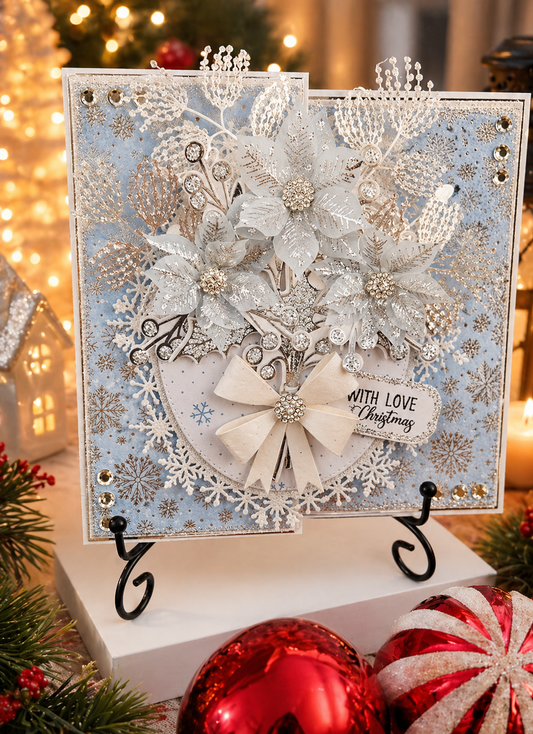 Stunning 3D Personalised 8x8 Boxed Xmas Card. Any Recipient.