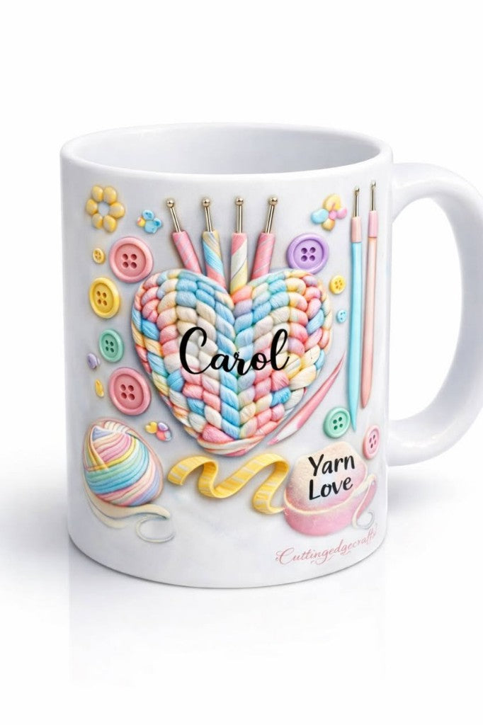 Personalised Crochet Themed 11oz Coffee Mug Gift