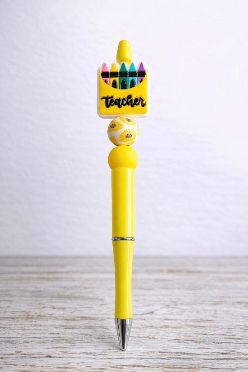 ✏️ "Teacher" Decorative Beaded Ballpoint Pen — Ideal Teacher Gift