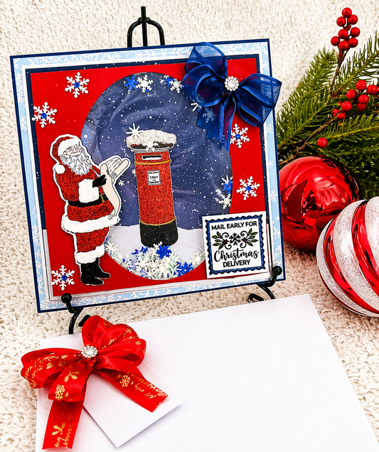 3D Luxury boxed 8x8 personalised Christmas Shaker Card Son Grandson, Etc