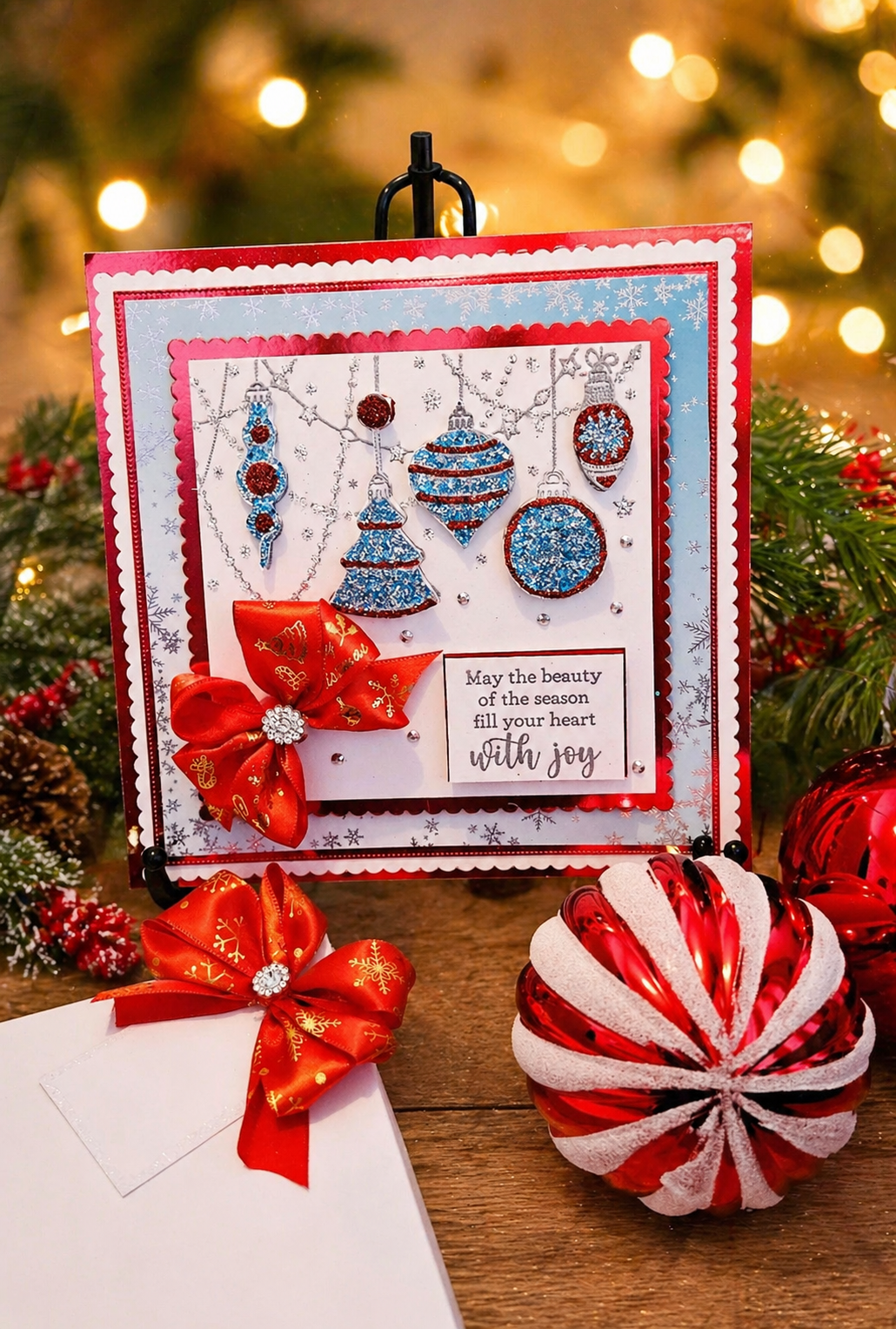 Personalised 3D Luxury Boxed Christmas Card | 2 Stunning Designs | Handmade 8x8