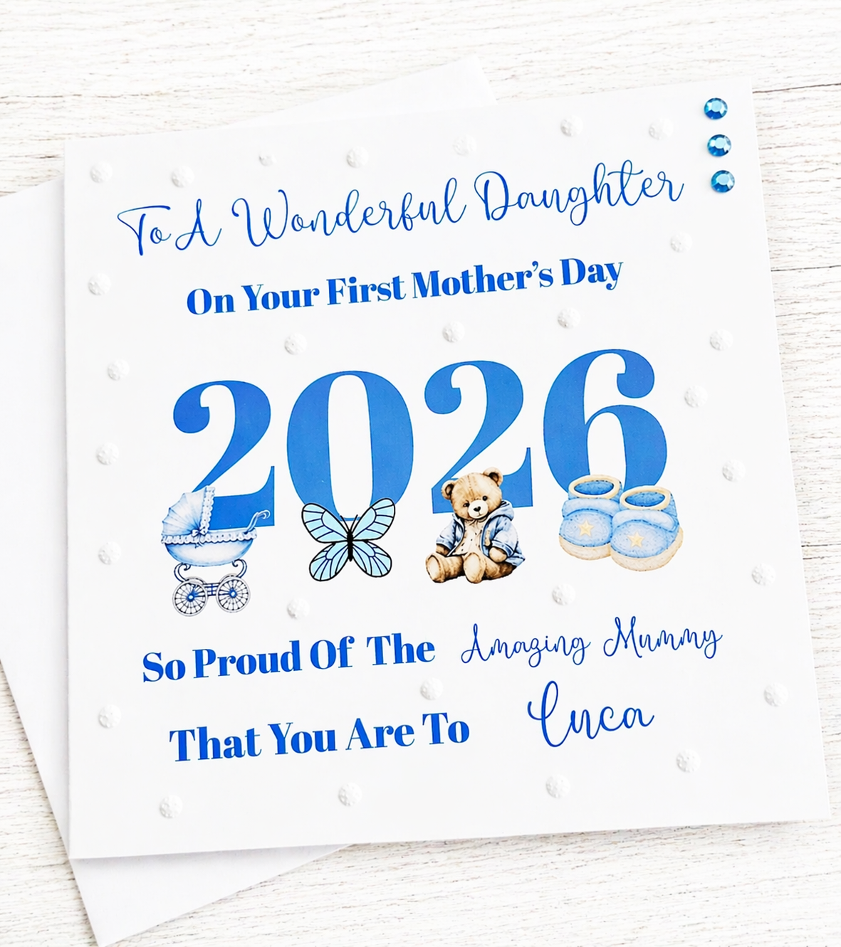 Personalised Mother's Day Card For Daughter Being A New Mum.