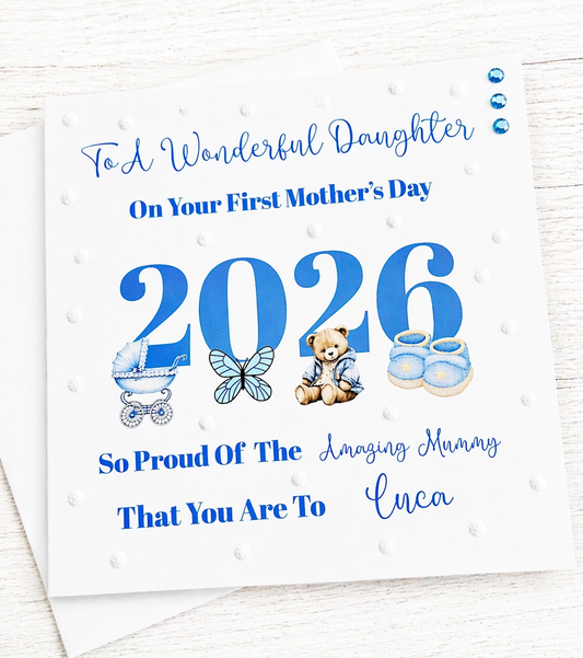 Personalised Mother's Day Card For Daughter Being A New Mum.
