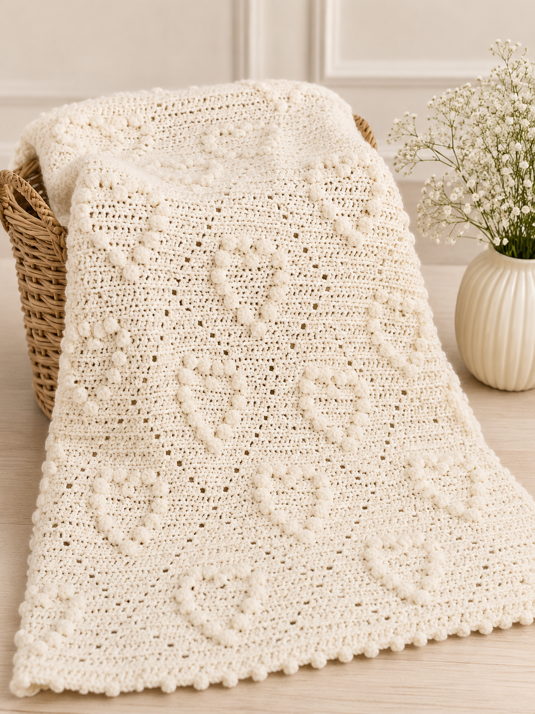 🤍 Gorgeous All White 4 Piece Handmade Baby Crochet Set