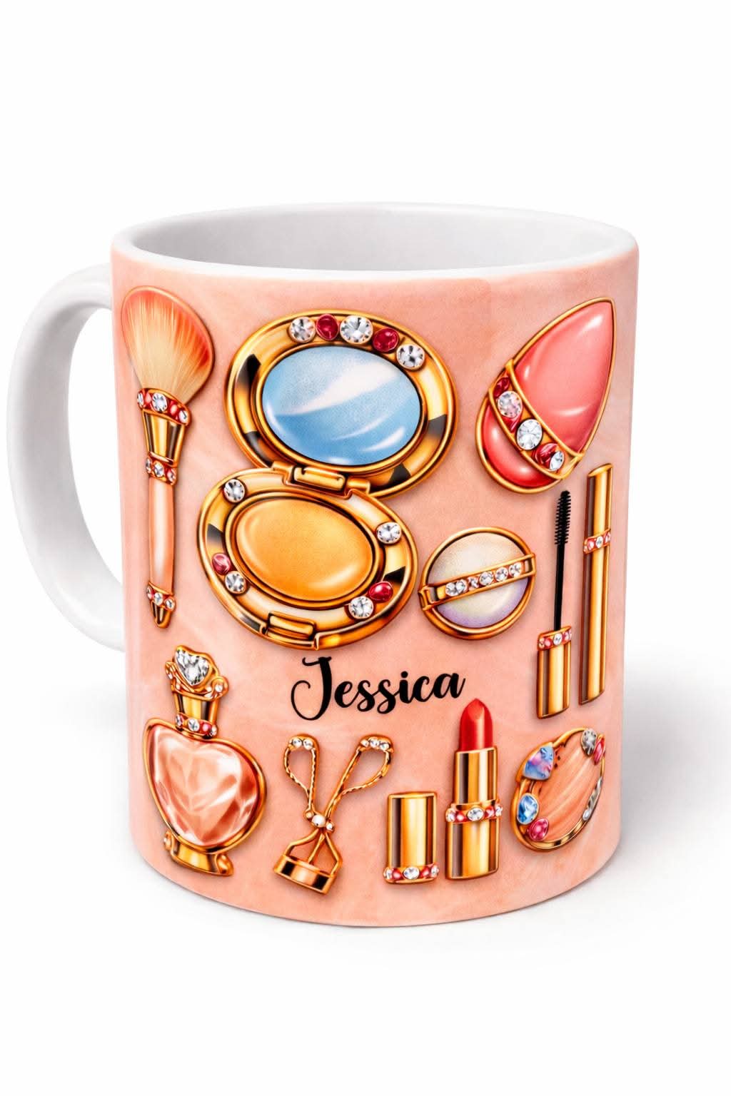 Personalised Make up Theme 11oz Coffee Mug Gift
