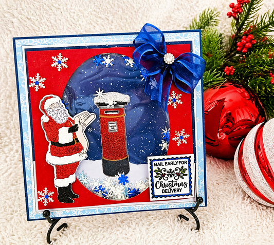 3D Luxury boxed 8x8 personalised Christmas Shaker Card Son Grandson, Etc