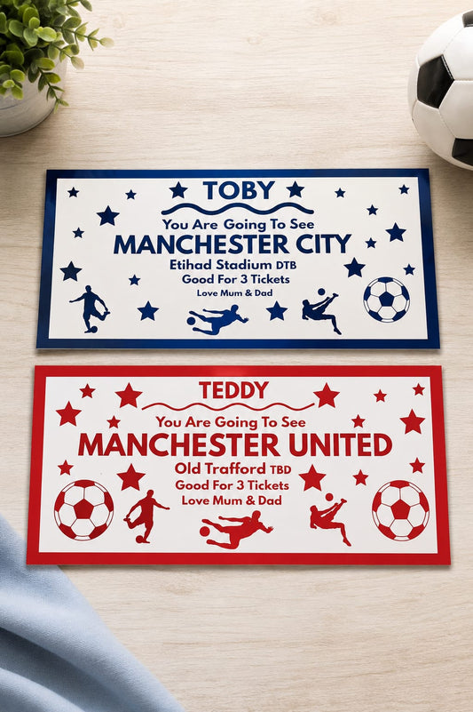 Personalised Foil Football Ticket