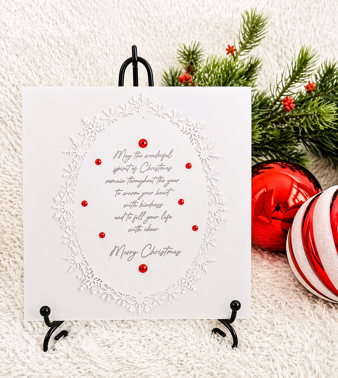 3D Luxury boxed 8x8 personalised Christmas Shaker Card Son Grandson, Etc