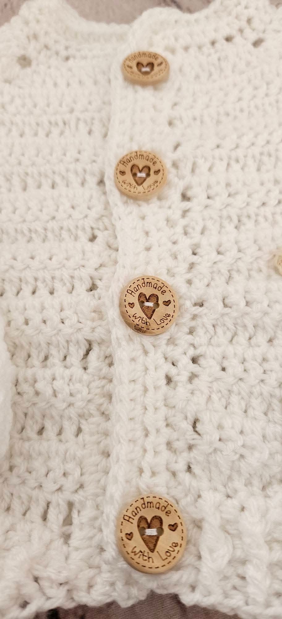 🐰 Handmade Crochet Bunny Cardigan