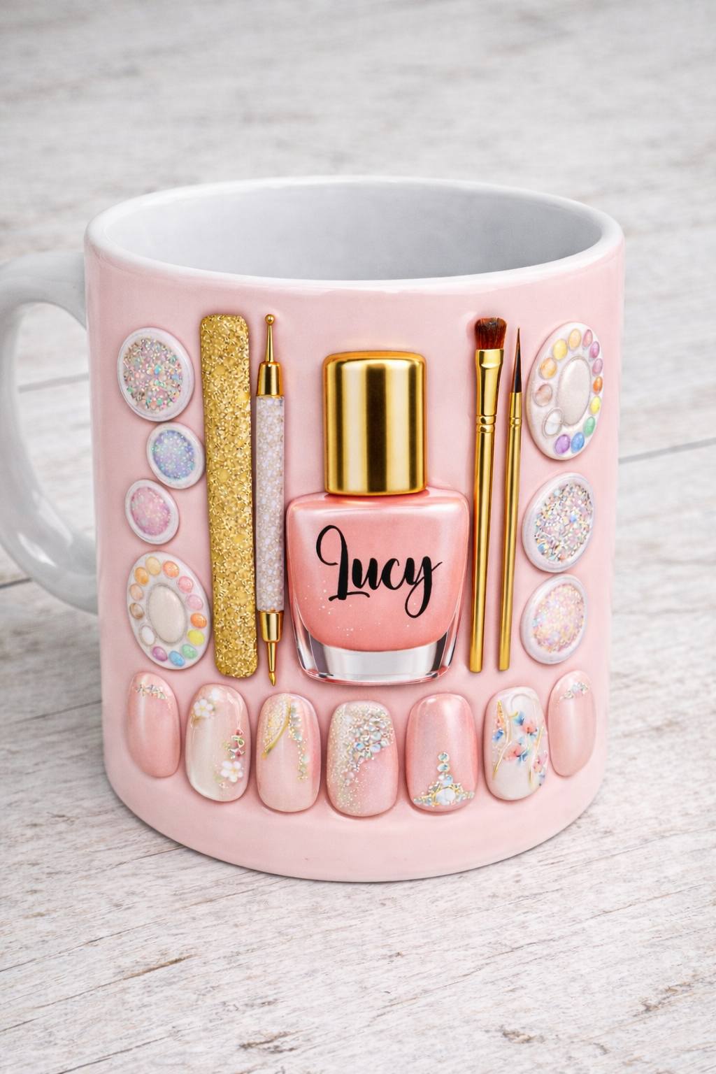 Personalised Nail Tech Themed 11oz Coffee Mug Gift