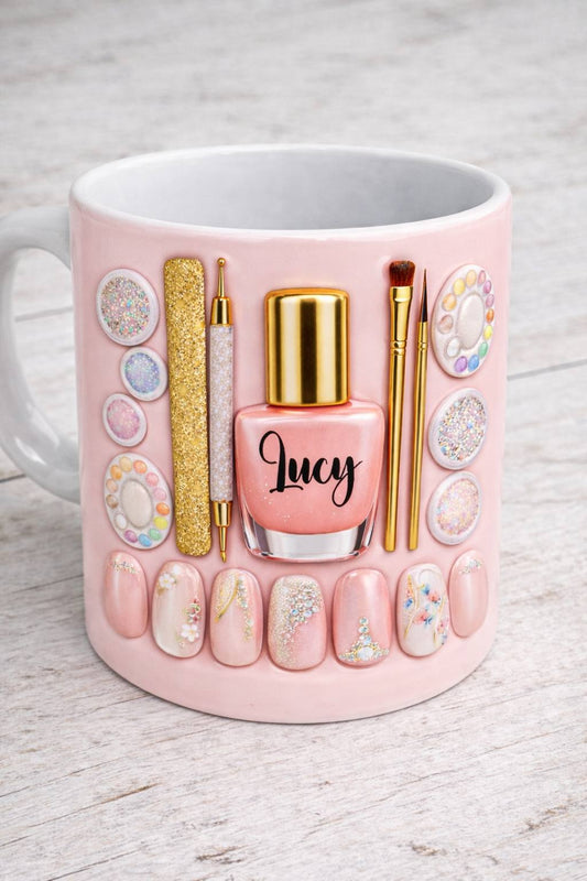 Personalised Nail Tech Themed 11oz Coffee Mug Gift
