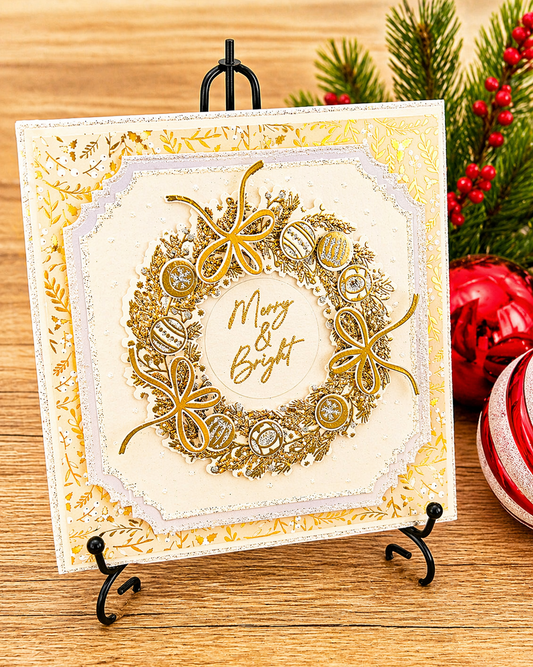 3D Luxury boxed 8x8 personalised Christmas card. Mum &Dad, Grandma and Grandad.