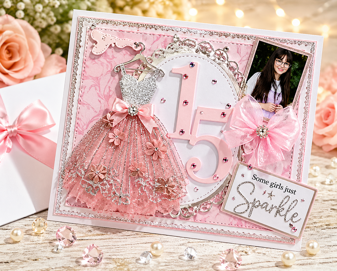 Personalised Photo  3D Boxed Card 8x8