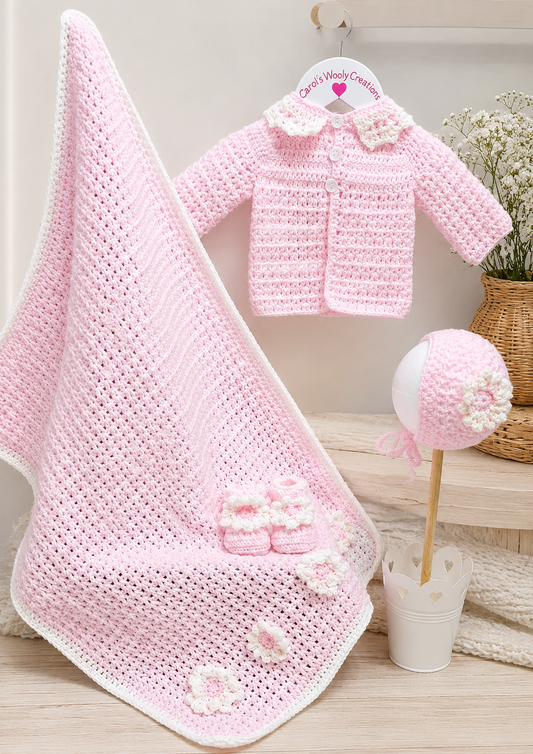 Gorgeous Handmade Crochet Daisy Set