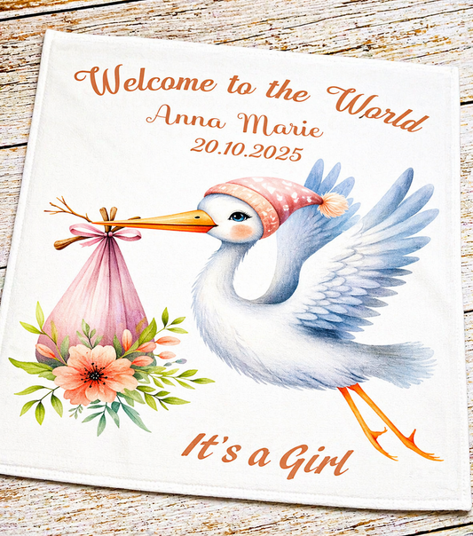 Welcome To The World New Baby Burp Cloth