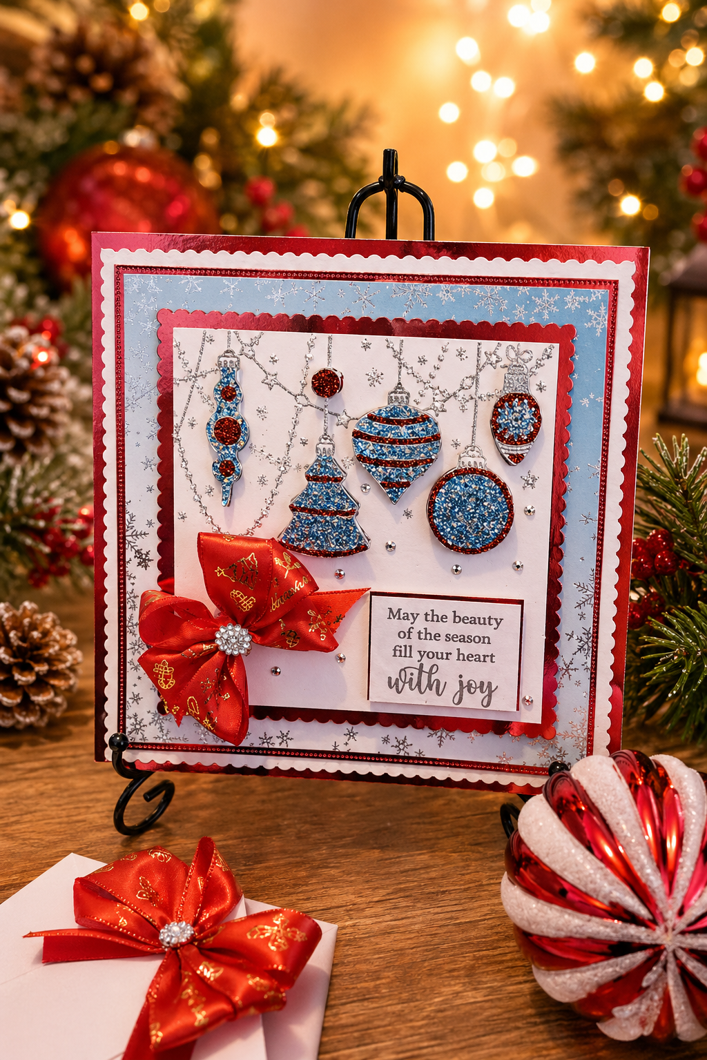Personalised 3D Luxury Boxed Christmas Card | 2 Stunning Designs | Handmade 8x8