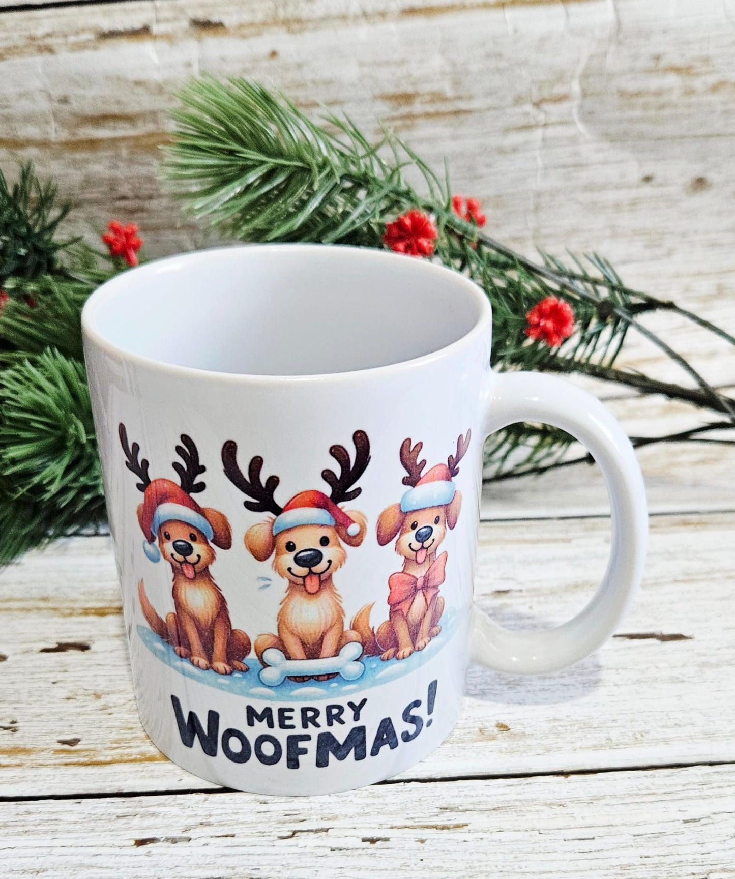 Merry Woofmas Personalised Xmas Mug