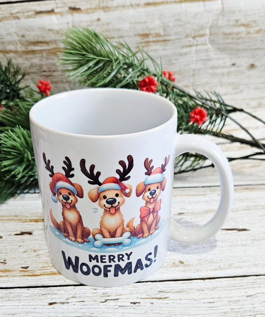 Merry Woofmas Personalised Xmas Mug