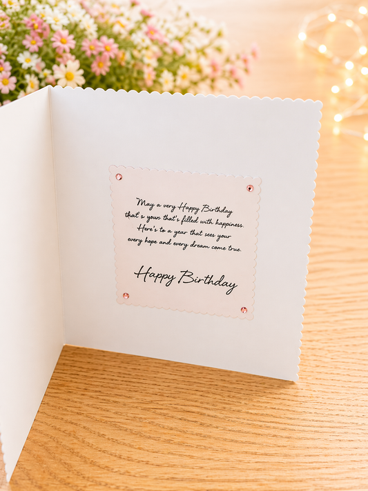 Personalised Luxury 3D Handmade Boxed Birthday Card | Gold Stilettos Handbag | Name & Age | Any Age | 8x8