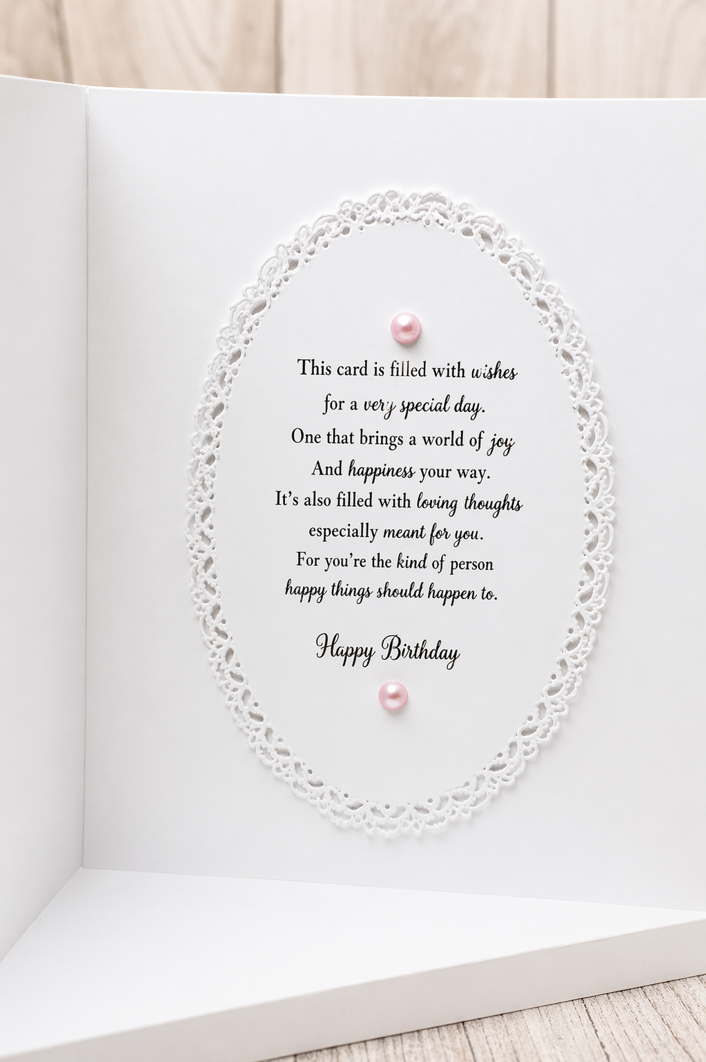 Luxury 3D Handmade Boxed Birthday Card | Blush Pink Floral Blooms Silver Glitter Leaves | Happy Birthday | Wife Sister Friend | 8x8
