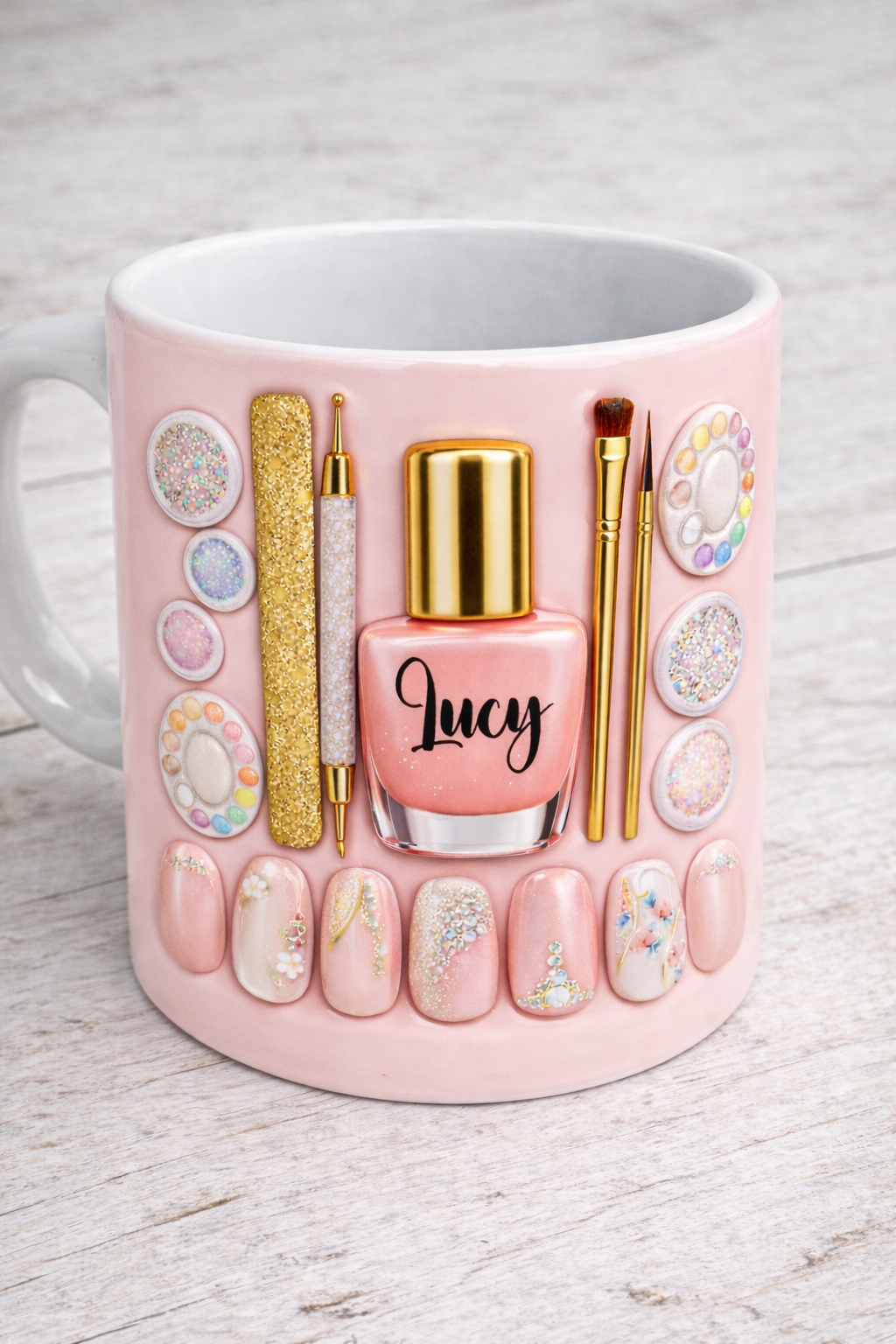 Personalised Nail Tech Themed 11oz Coffee Mug Gift