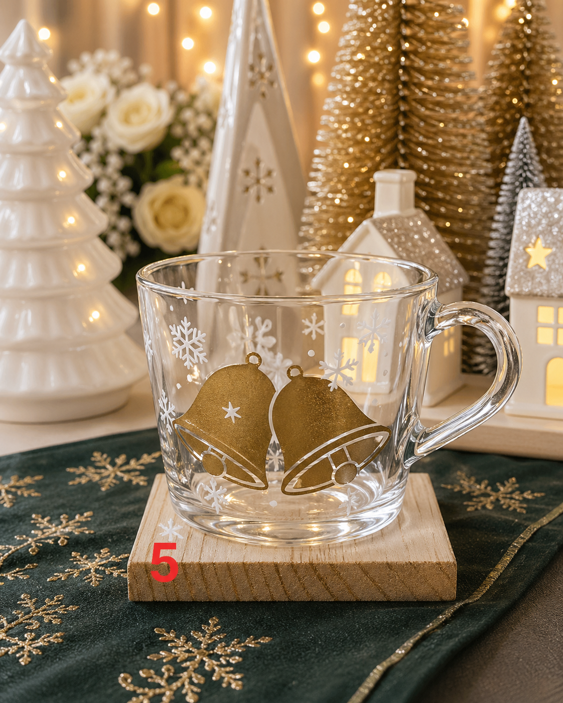 Christmas 36cl Glass Mugs