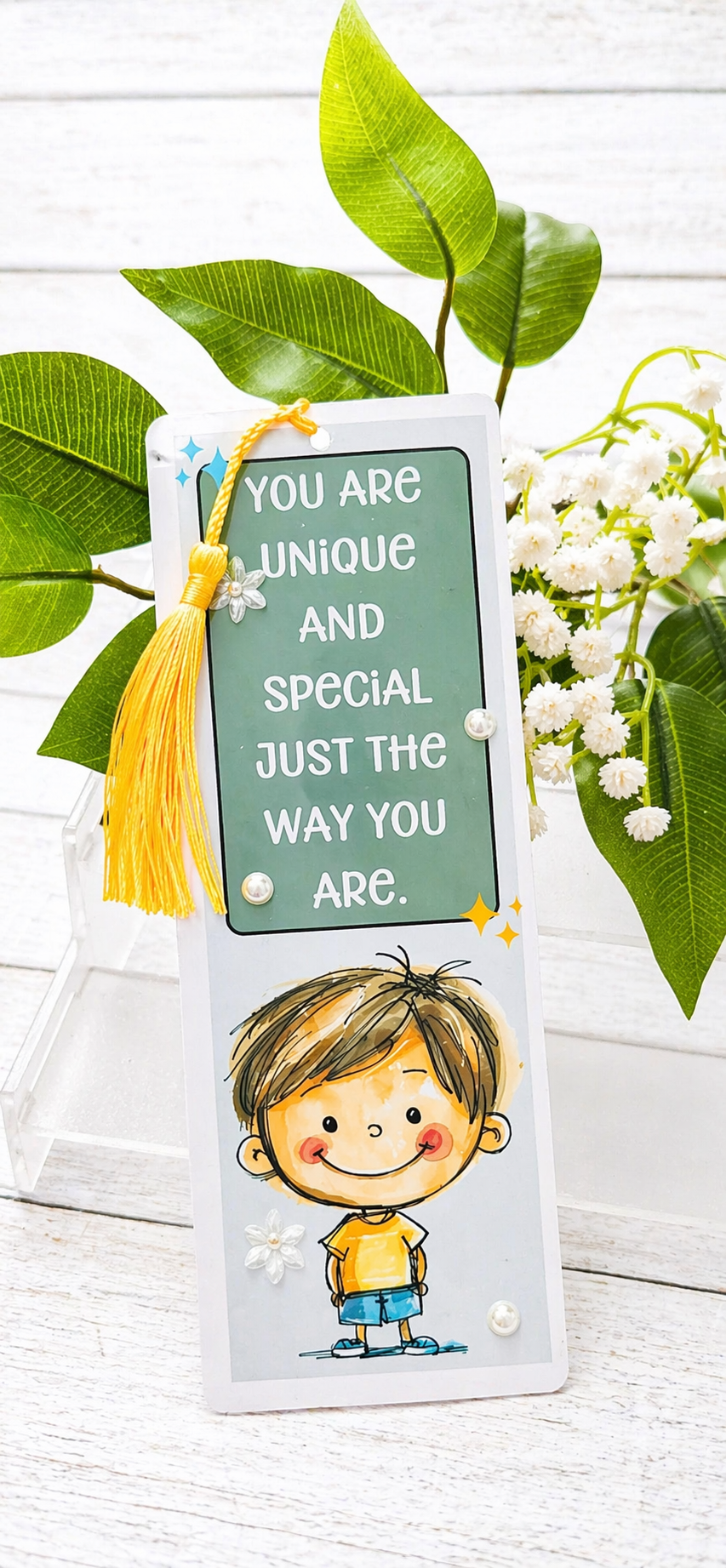 Personalised Glossy Laminated Children's Bookmark Any Name.