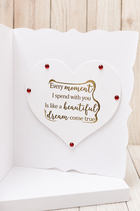 Handmade 3D Valentine 8x8 Boxed Card, Girlfriend, Wife, Fiancé