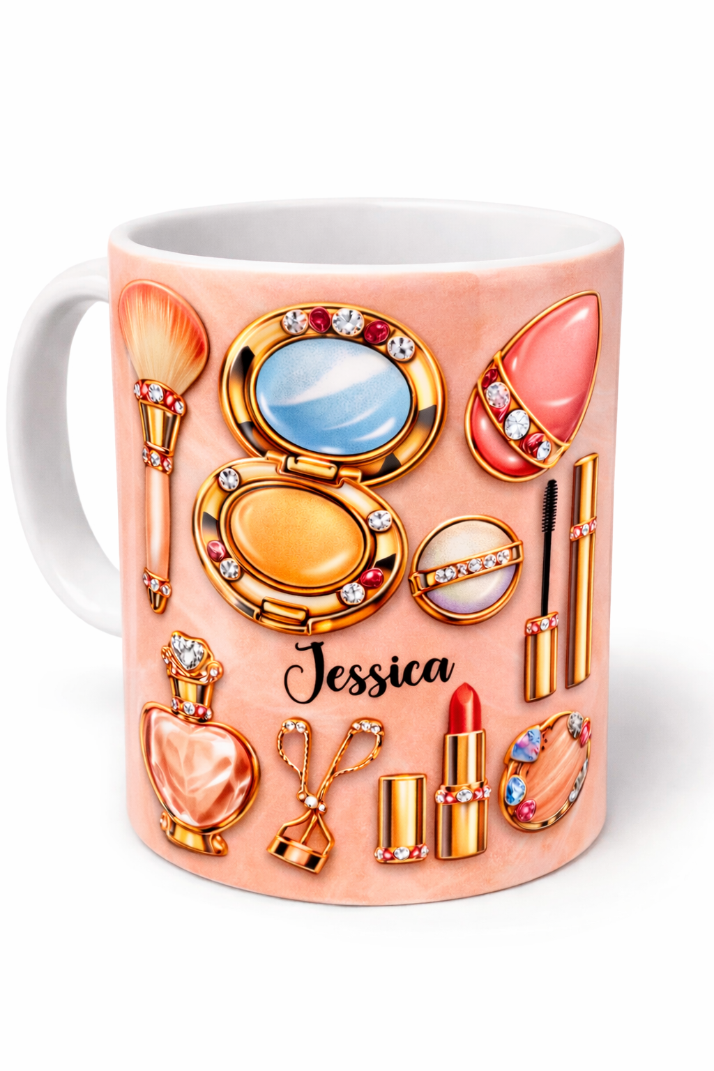 Personalised Make up Theme 11oz Coffee Mug Gift