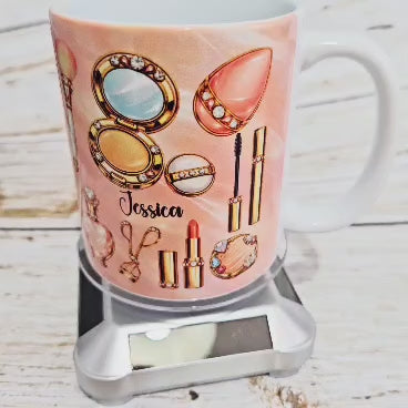 Personalised Make up Theme 11oz Coffee Mug Gift