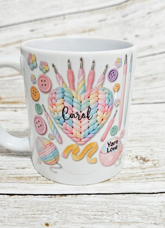 Personalised Crochet Themed 11oz Coffee Mug Gift