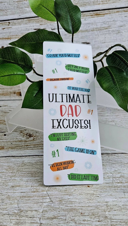 Laminated Double sided Fathers Day Bookmark Gift for Dad Father's Day