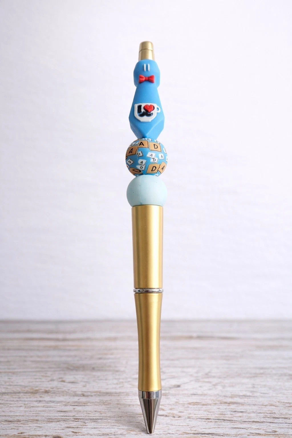 🐧 "I Love Dad" Penguin Decorative Beaded Pen — Ideal Father's Day & Birthday Gift for Dad