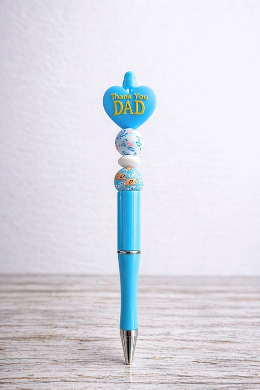 💙 "Thank You Dad" Decorative Beaded Pen — Ideal Father's Day & Birthday Gift