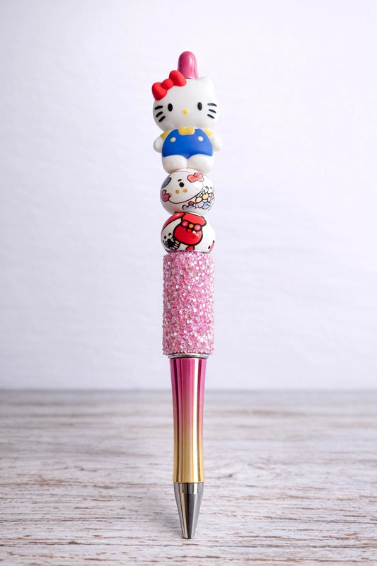 🩷 Hello Kitty Diamanté Decorated Beaded Pen — Ideal Birthday Gift