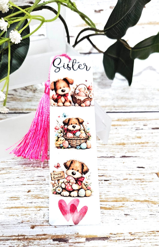 🐶 Personalised Easter Dog Metal Bookmark — Ideal Gift for Any Recipient