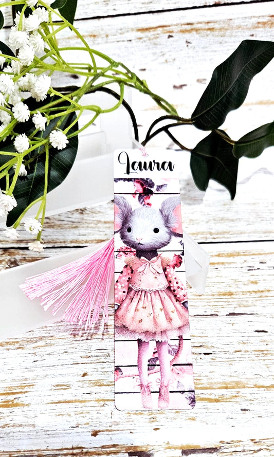 🐭 Personalised Cute Mouse Metal Bookmark — Ideal Gift for Any Recipient