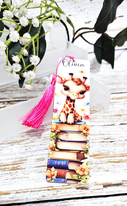🦒 Personalised Giraffe Metal Bookmark — Ideal Gift for Any Recipient