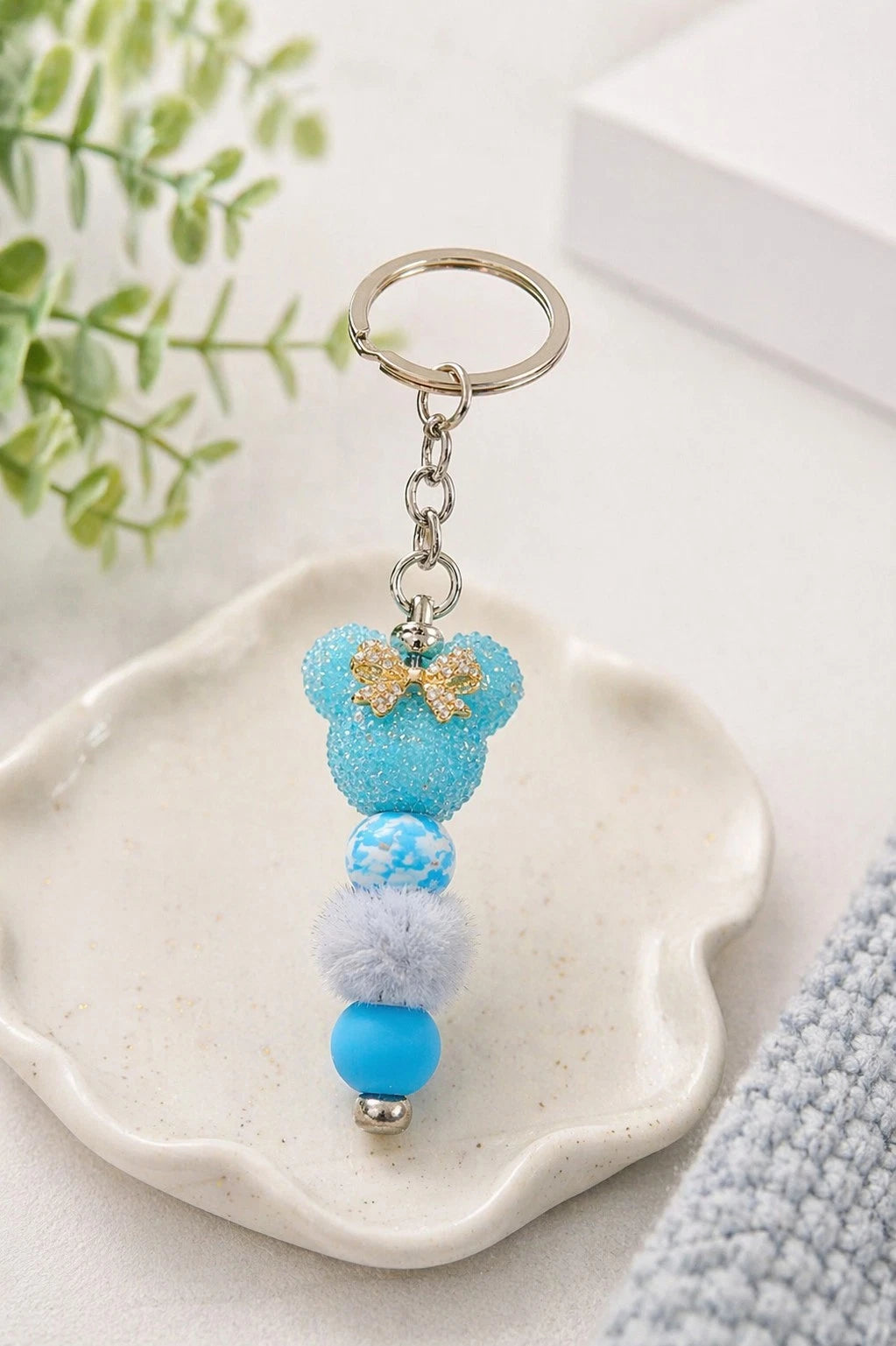 💙 Decorative Beaded Keychain — Ideal Gift for Any Occasion