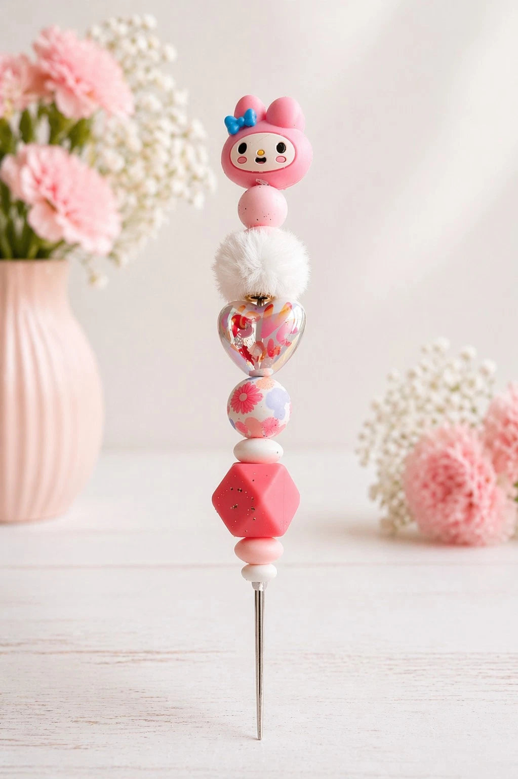 🩷 My Melody Decorative Beaded Weeding Tool — Ideal Gift for Crafters & Sanrio Fans