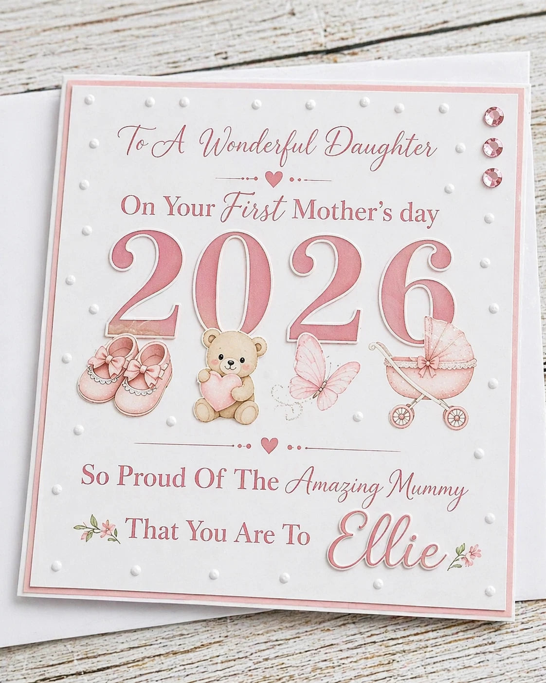 Personalised Mother's Day Card For Daughter Being A New Mum.